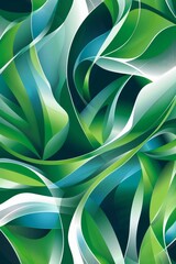 Wall Mural - Dynamic Soccer Jersey Design Pattern for Sublimation in Green, Blue, and White | Abstract Shapes and Lines for Bold Team Look