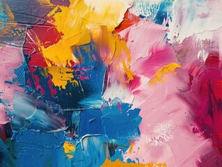 Poster - Vibrant color palette on abstract canvas