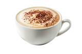 realistic cappuccino hot isolated on white background. Clipping path included