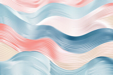 Wall Mural - Colorful Waves with a Retro Vibe in Abstract Style