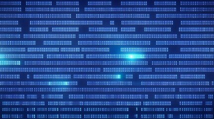 Poster - blue digital code web cyber technology animation