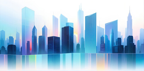 skyscraper office building abstract backgrounds illustration