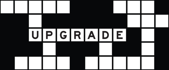 Poster - Alphabet letter in word upgrade on crossword puzzle background