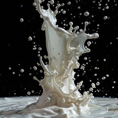 Canvas Print - Milk splashing