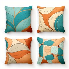 Wall Mural - set of pillows isolated on white
