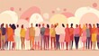 © ThePixLab - Geometric illustration of multi coloured human figures figours abstract. Abstract colorful background vector. Illustrations