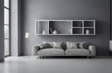 grey modern living room background