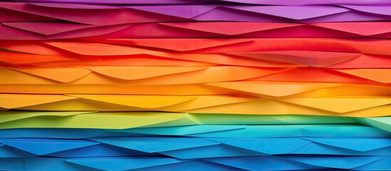 Leinwandbilder - A colorful copy space image created by overlapping multiple sheets of cardboard to form a vibrant paper background