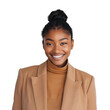 © The Stock Guy - Cheerful smiling young African-American girl, isolated on transparent background