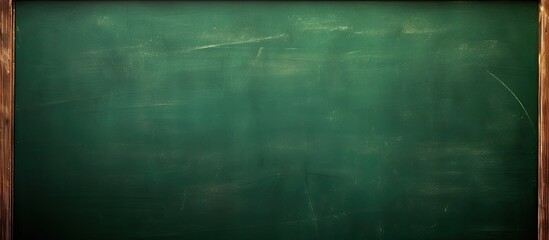 Poster - Empty green school board with chalk stains Back to school background. copy space available