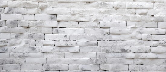 Aufkleber - White brick background with bumpy and rough texture. copy space available