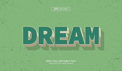 Wall Mural - design editable text effect, dream 3d bold, textured background