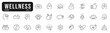 © tutti_frutti - Wellness, wellbeing, mental health, healthcare. Set of line icons. Part 2