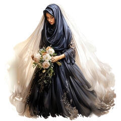 Wall Mural - bride with veil