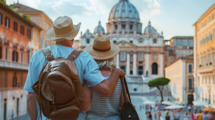 Senior citizens traveling the world