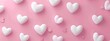 © Maxim Borbut - Colorful pastel background with hearts - concept for Valentine's Day, Mother's Day, and Birthdays - spring colors