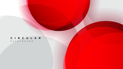Wall Mural - red and gray circles background for business poster, corporate presentation, banner, journal report 