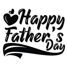 Happy Father's Day, banner. Holiday calligraphy text. Father's Day typography handwritten modern brush lettering white background isolated vector. 11:11