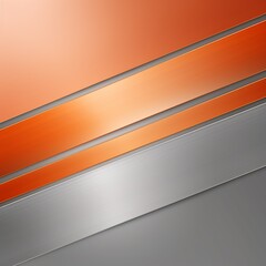 Abstract metallic background with orange and silver stripes, perfect for modern design and technology themes.