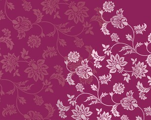Wall Mural - Colorful paisley floral pattern , textile swatch , royal India	