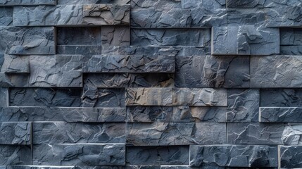 Canvas Print - Background of textured gray stone wall