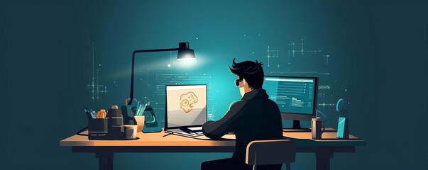 Cracking the Code Programming Tips for Startup Founders, flat design, minimal