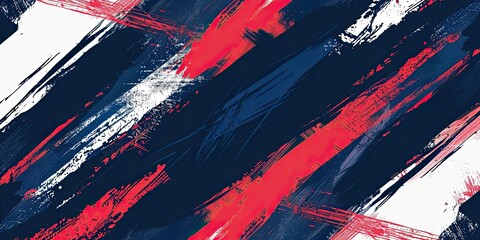 Wall Mural - a image of a red, white and blue abstract painting