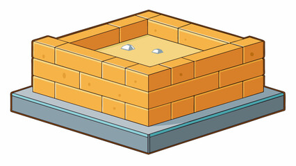 Poster - A versatile building material that can be molded and shaped into different forms making it ideal for creating foundations walls and other structures.. Cartoon Vector.