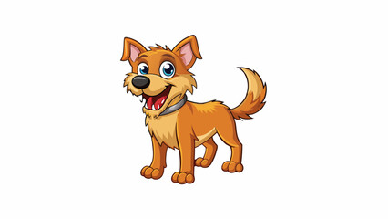 Poster - The apparently friendly dog had soft fur and a wagging tail but d its teeth and growled when approached by a stranger.. Cartoon Vector.