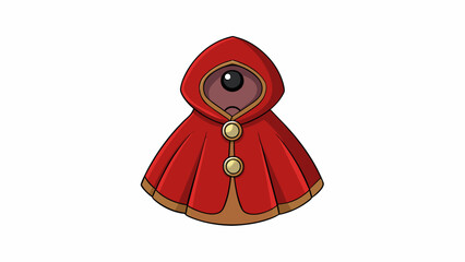 Poster - The hood of a cape is a triangular piece of fabric that covers the head and shoulders when the cape is worn. It is typically made of a thick sy. Cartoon Vector.