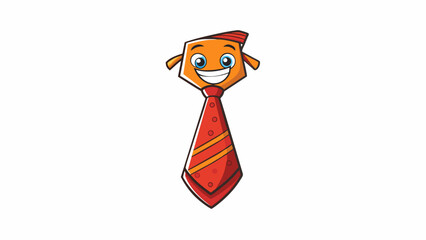 Poster - Ties are often worn with a shirt and suit for more formal occasions but they can also be dressed down with a casual buttonup shirt or even a tshirt.. Cartoon Vector.