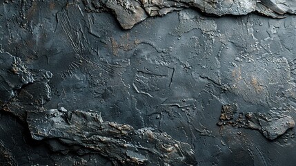Canvas Print - textured image resembling rough concrete in dark grey