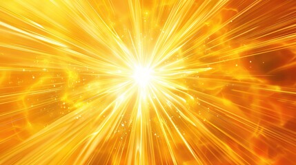 Wall Mural - yellow background with a bright sunburst effect emanating from the center