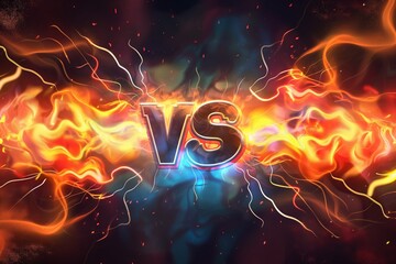 versus banner or background for game by generative ai