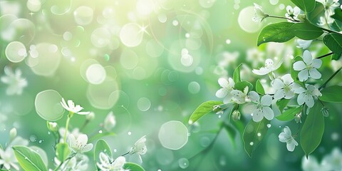 Wall Mural - Spring Blossoms with Bokeh Background