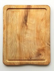 of a Wooden Board on White Background