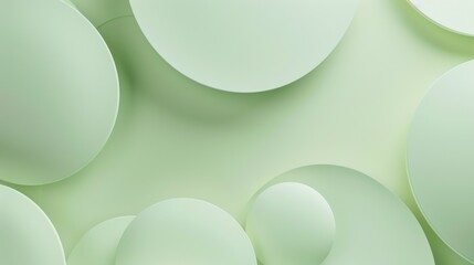 Wall Mural - A group of white circles on a vibrant green background. Perfect for modern and minimalist designs
