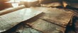 © Pungu x - Old documents and artifacts on display, independence day historical references selective focus, archival theme, ethereal, Double exposure, exhibition hall backdrop