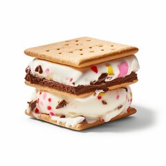 Sticker - stacked ice cream sandwich on a white background