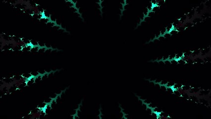 Wall Mural - Flying through abstract circle blue tunnel. Hyperspace, technology background animation