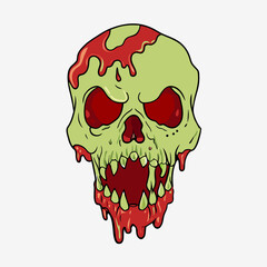 Wall Mural - skull head vector stiker