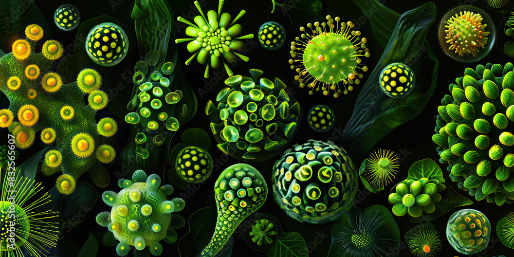 Pollen Grain Morphology: Detailed view of pollen grains from various ...