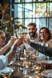 © wolfhound911 - a group of colleagues celebrating a successful project with a toast in a modern office