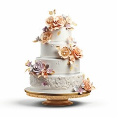 Sticker - wedding cake on a white background