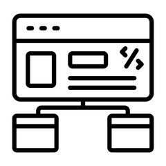 Unique design icon of web coding

