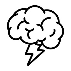 Sticker - An icon design of brain power 

