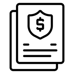 Poster - A trendy design icon of financial security document

