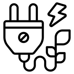 Sticker - A unique design icon of eco plug

