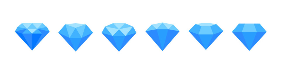 Diamond vector. Diamond icon set.