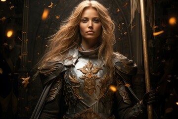 Wall Mural - a steadfast and loyal paladin, sworn to uphold justice and defend the innocent. - generative ai